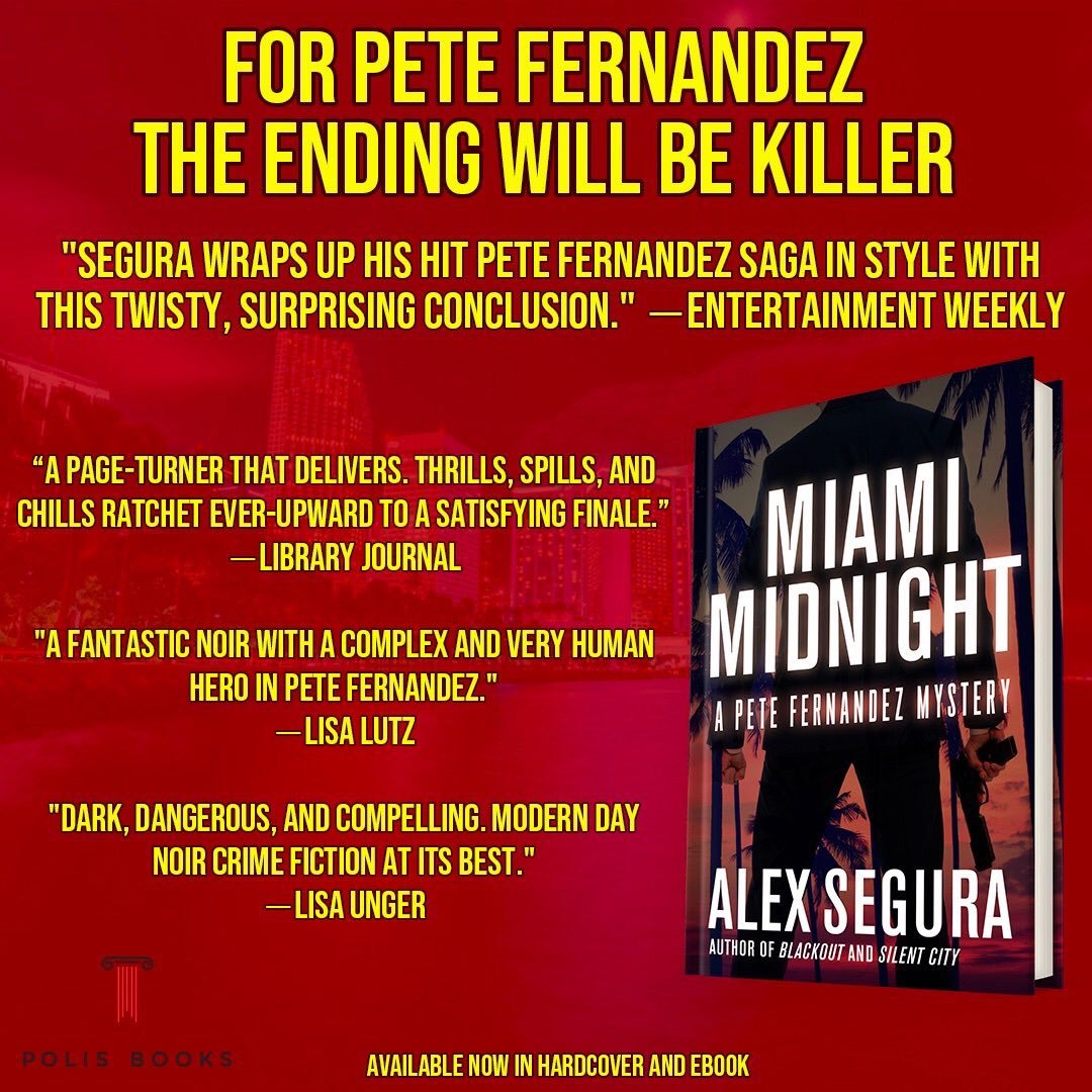 GValjan's tweet photo. #FF @alex_segura @PolisBooks
#MiamiMidnight #CrimeFiction series
@mwanewyork @thrillerwriters @NYSinC https://t.co/Ei8cqwFYrD