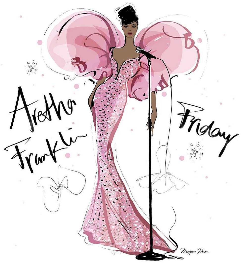 Coco_Meka's tweet photo. #ThankGodItsFriday #MeganHessIllustration #ArethaFranklin https://t.co/ZP11s2m2C9