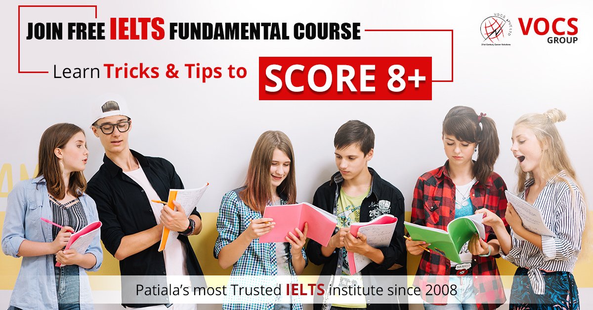 VOCSMANAGEMENT's tweet image. Tips &amp;amp; Tricks to Score 8+. Join Free IELTS Fundamental Course with vocs. For any Query, Contact 9256001800

#Tips_tricks_ielts #ielts_course #ielts_writing_skills #ielts_institute_in_patiala #ielts_coaching #ielts_preparation #ielts_reading #contact_vocs #leela_bhawan