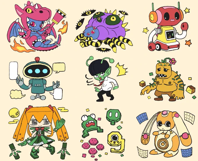 ビットワールドのキャラクター大集合!
あなたは全部言えるかな!?
#ビットワールド 