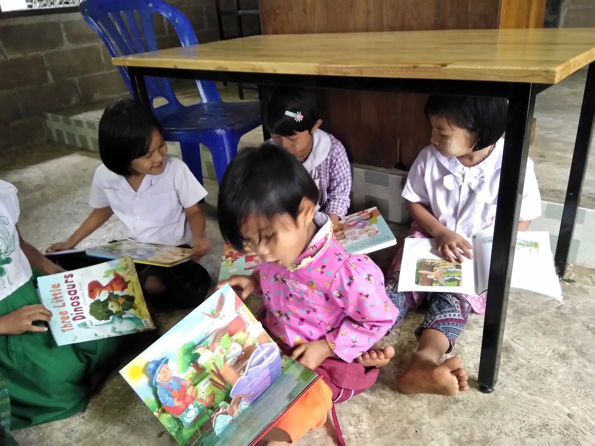 SR5phase's tweet photo. The SR5 Book of Life project - all the donations have allowed us to establish a mobile library service around the Burmese migrant learning centres with the help of @BorderBurma. Sharing our collective love of reading and books @HarrowBangkok @HarrowBkkLIA https://t.co/lhyvP9h4q4