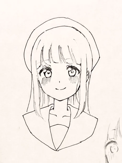 らくがきしてたら可愛いの描けた〜?
この絵柄に変えようかな〜 