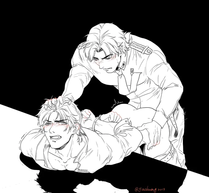 #ジョジョ #jojo #jjba #jd #jonadio 警官的私刑雖然可能是某個不聽話的家夥主動挑起的 