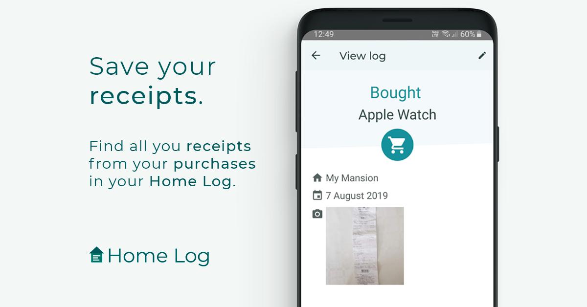 HomeLogApp's tweet photo. Save your receipts from your purchases in your Home Log.
https://t.co/O3UwanWwPm https://t.co/LIBK57XXOb