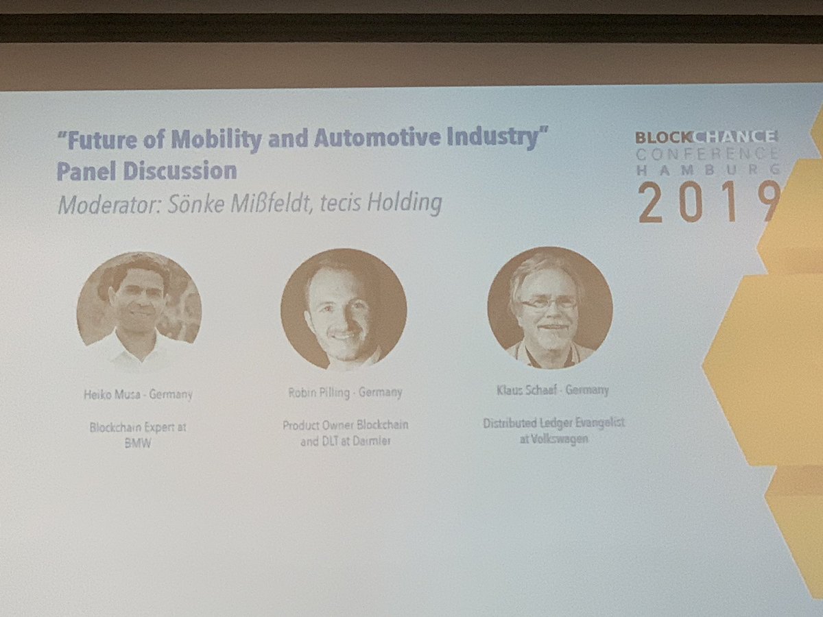stevie2all's tweet photo. #Blockchain has already entered the automotive industry. #DLT can help realize autonomous driving. Robin Pilling from Daimler mentioned at #bc19 that the technology is there, but we need more regulation. https://t.co/34nzOE5b7q