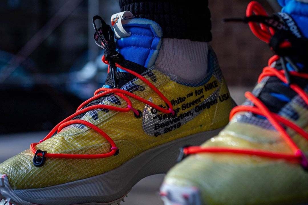 off white nike vapor street on feet