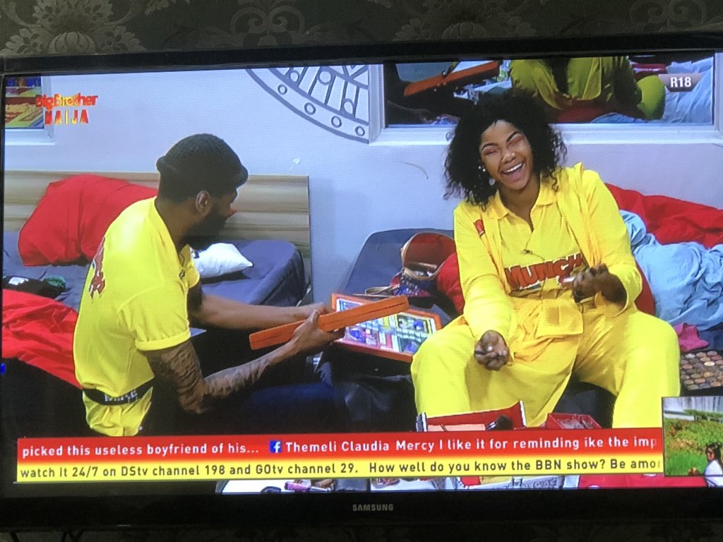 bbnaija_facts's tweet photo. OMG!!
Tacha has feelings for Mike.
Mike is a married man. Tacha should learn self control,she can't control herself around Mike
#BBNaija https://t.co/er9PZMfuGa