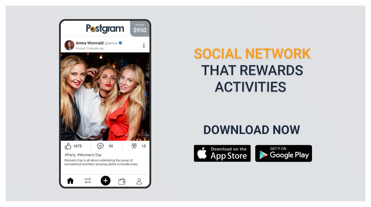 Postgram_com's tweet photo. Presenting a social network where you can share your picture and earn for every like &amp; comment in Internet Dollar (ITD). Stop being a social labor. Download Now and Start Earning. #Postgram #SocialNetwork https://t.co/GgBpnb54To