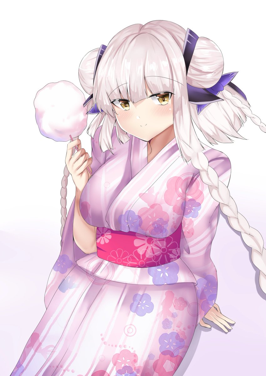 「浴衣ハクちゃん[ど.....どう?似合う?」 」|setuのイラスト