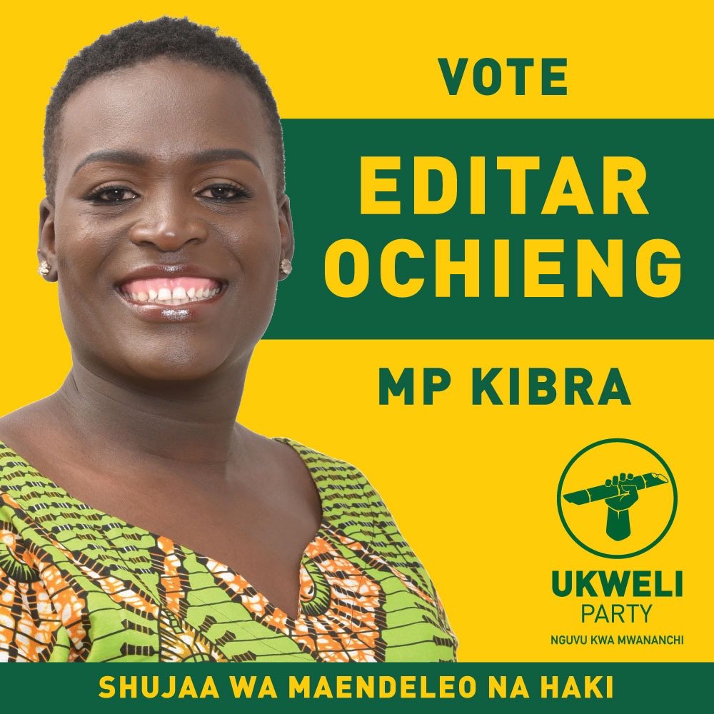 Presenting our candidate for Kibra constituency @oeditar - a human rights activist and grassroots organiser.