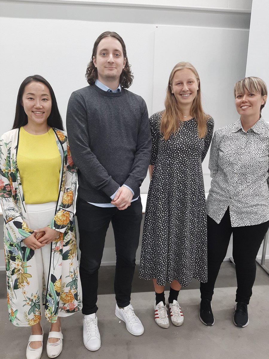 happy_textiles's tweet photo. Excited too see talented students presenting e-textiles prototypes at Aalto university. Thanks Yesul Woo, Juho Huovinen,  Linnea Kilpi &amp; Marianne Moisio. https://t.co/IV88W6WEzE