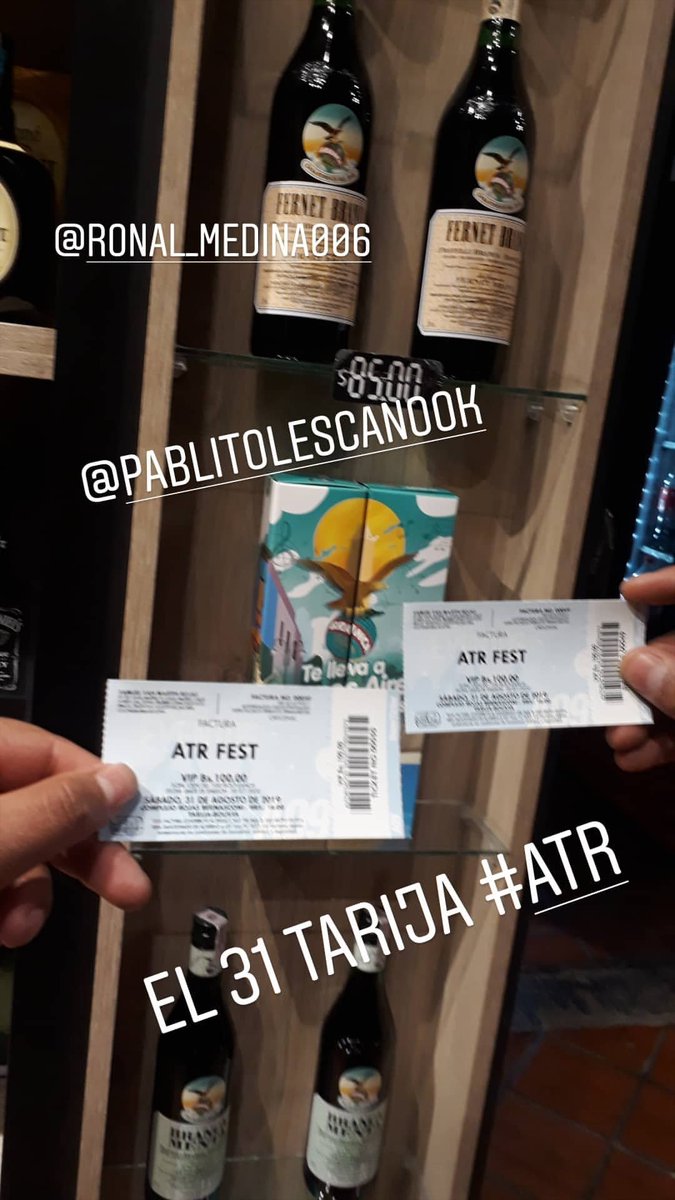 KatyDG10's tweet photo. @pablitolescano ya con entrada solo faltan dias para volver a verte ahora aqui en mi chura tarija te espero con vino aquiβ€β€β€
#ATRFEST https://t.co/zb93bWSXAY
