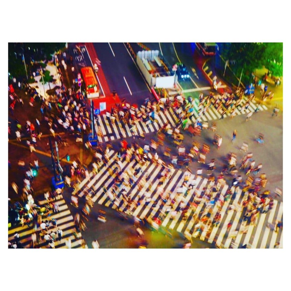 Shibuya Crossing, a must to see and experience on a trip to Tokyo. Possibly one of the world's busiest crossings, with people coming from all directions until they are stopped for a few minutes to let the traffic take its turn.
Crazy, wonderful Tokyo.
.
#shibuyacrossing #tokyo