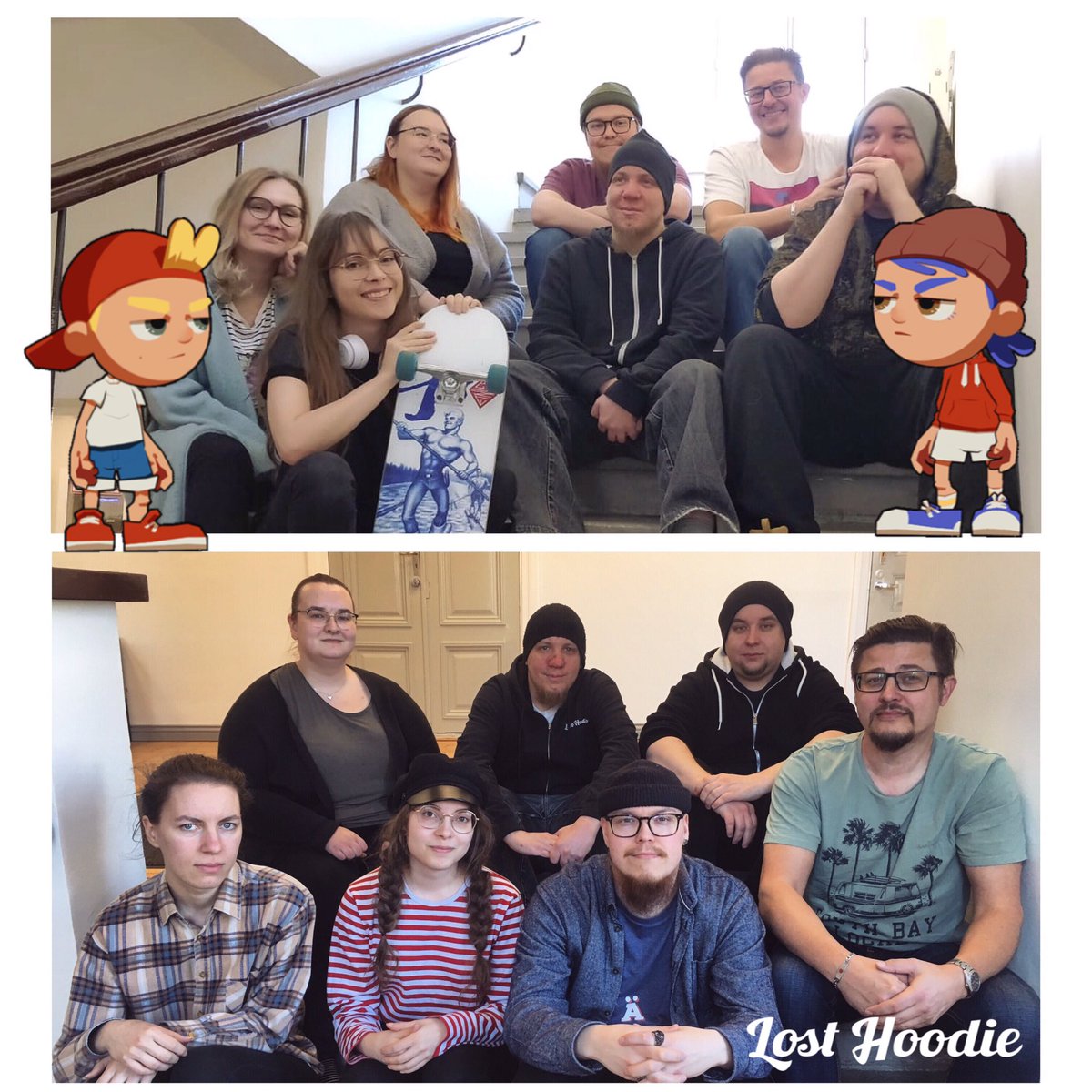 lost_hoodie's tweet photo. Here we are after an awesome year at Oulu Game Lab! It’s clear that we wouldn’t have met each other and formed Lost Hoodie Oy without this program and community. We hope that OGL can continue to bring together people and produce great games in the future like it does now!#saveogl https://t.co/X6fNLCqhoy