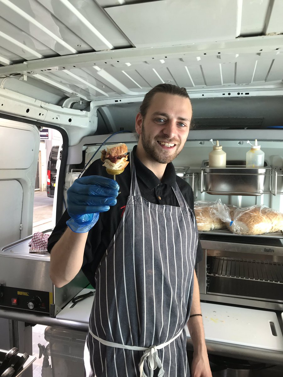 TribecaDeli's tweet photo. Meet Myles, Our Cheesesteak grillchef testing out our canopy menu yesterday @LowerMarshMrkt 6 #minireuben #sandwiches down! #canopy #testing #grillchef #cheesesteak #saltbeef #cornedbeef #ryebread #sauerkraut #russiandressing #emmental https://t.co/x0W7JY9HyO
