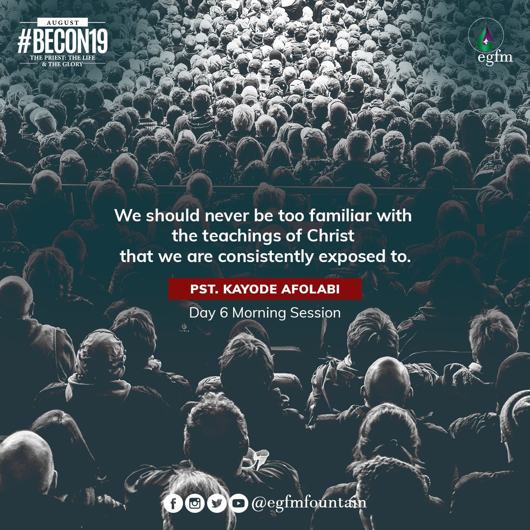 EGFMfountain's tweet photo. Excerpts from Pastor Kayode Afolabi's ministration.
#BECON19 #EGFM #PstKayode https://t.co/RPEHMI2x9N