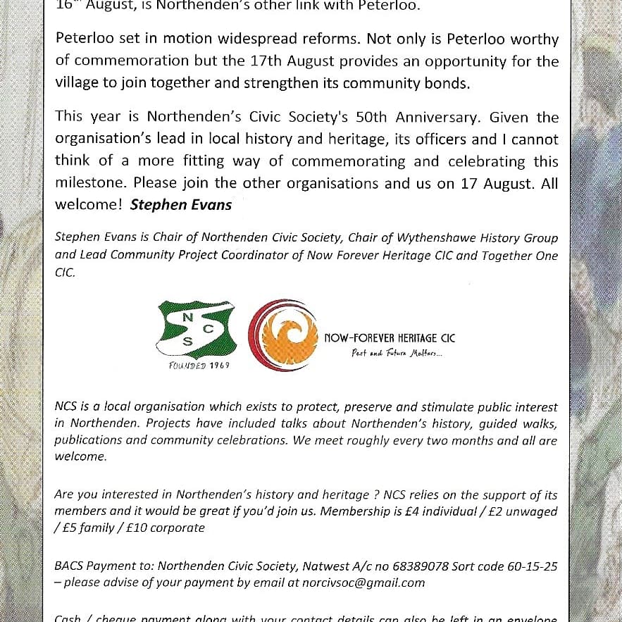 mcrblackcab's tweet photo. Peterloo 200 @ Northenden
17th August 2019
Peterloo Bicentenary Commoration Day
@NPTCPlayers
@MCRTaxiAid
#hunt
#petersfield
#Josephjohnson
#cornlaws https://t.co/8rByQJwlWX