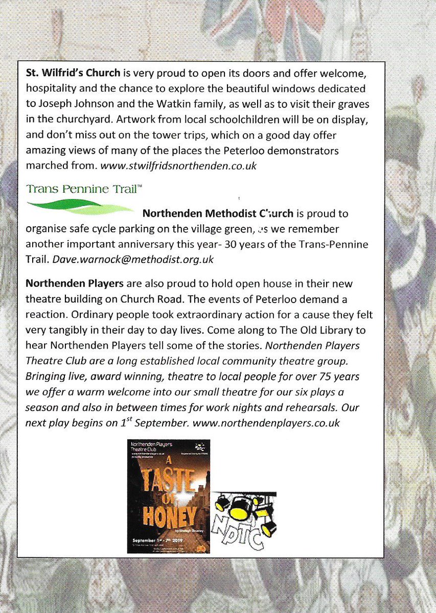 mcrblackcab's tweet photo. Peterloo 200 @ Northenden
17th August 2019
Peterloo Bicentenary Commoration Day
@NPTCPlayers
@MCRTaxiAid
#hunt
#petersfield
#Josephjohnson
#cornlaws https://t.co/8rByQJwlWX