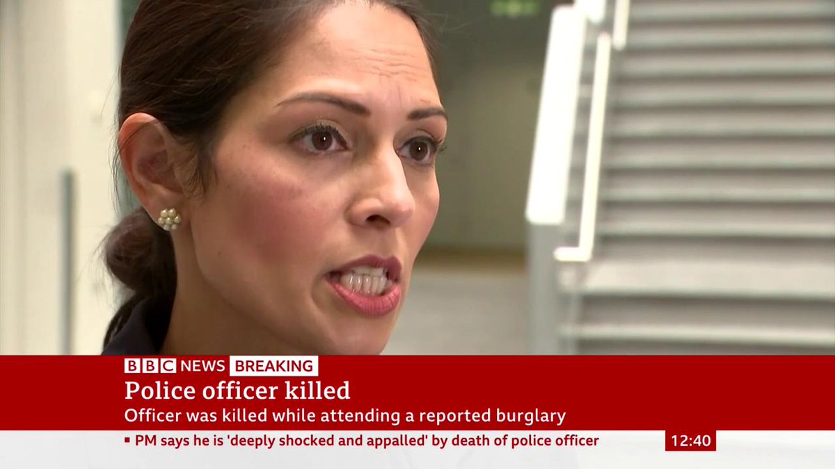 Home Secretary Priti Patel praises PC Andrew Harper for his "service" and "sacrifice", as Thames Valley Police confirms he was killed while attending a reported burglaryhttp://bbc.in/2yYWMVx