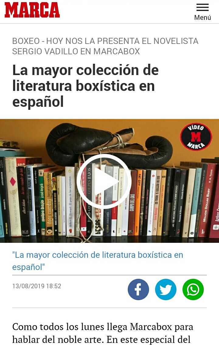 sergiovadillo76's tweet photo. @marca recibe en su programa #Marcabox al autor de la novela #ContraLasCuerdas para charlar sobre #literatura y #boxeo bajo un  #aura incandescente 👉📚 https://t.co/FURpQtD9i3