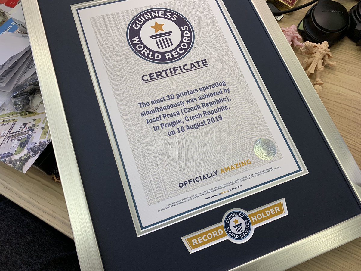 josefprusa's tweet photo. So we just upped the Guinness World Record of simultaneously printing 3D printers to 1096 from previous 159 🥳🥳 #3Dprinting #prusai3mk3 https://t.co/IQ7aBCcZFe