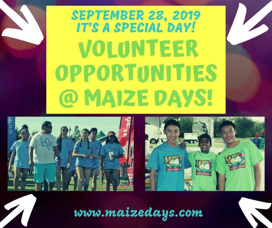 MaizeDays's tweet photo. Are you looking for a fun volunteer opportunity?? Look no further! Sign up today: https://t.co/Rclf1CqOvb https://t.co/ci1XiyE1ph