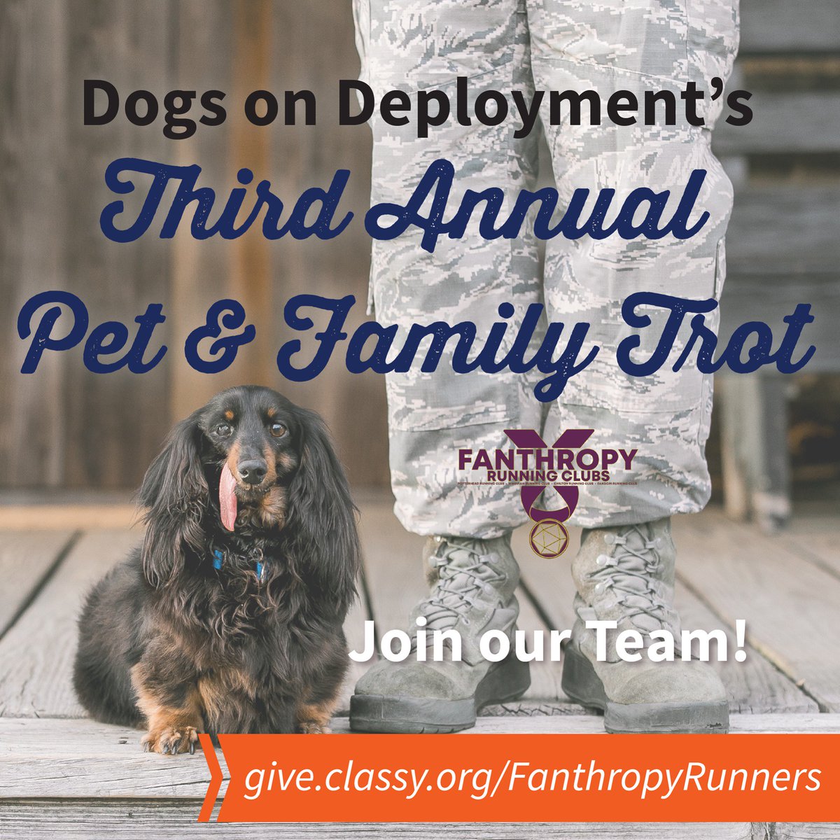 DogsonDeploymnt's tweet photo. Our friends over at @PotterheadRuns are supporting #military member and their pets!  🐾 REGISTER at https://t.co/5HKkZ5FRY8 

#DoDPFT19 #DogsonDeployment #RunningClub #Runners #FanthropyRunners #HarryPotter #potterheadrunningclub #fanthropy #virtualrunning #dogsondeployment https://t.co/epFUeE0Dlw