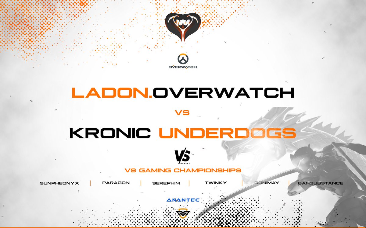 Ladon_Esports's tweet photo. ▶️Fixture▶️

Up next our @LadonOverwatch team takes on @KronicGamingZa in the @VSGamingWorld @PlayOverwatch Championships.

This is a must win game for us as the loser gets knocked out of the tournament!

Goodluck to both teams!
#EsportsZA #COWZA #VSGC #FridayFeeling https://t.co/ye8a7J49e3