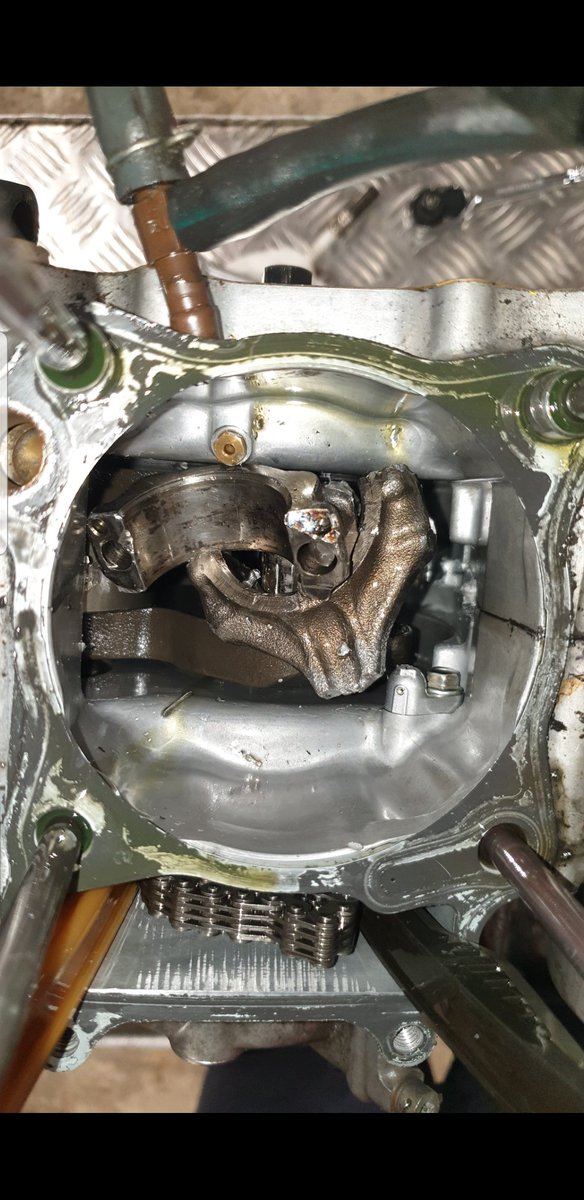 Had to sit down after I lifted the cylinder off my moto3!😭