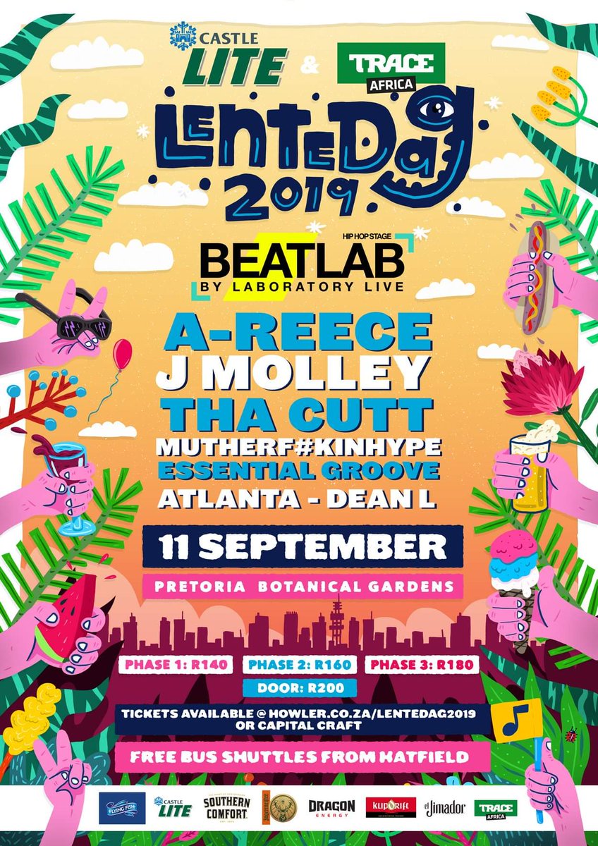 Castle Lite and TRACE Africa in collaboration with LABoratory LIVE presents the Beatlab Hip Hop Stage ft A-Reece, J Molley and more!! 

Ticket link: bit.ly/2Y3ii9L