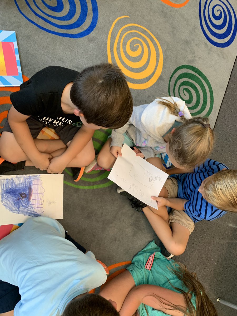 bilbao_tabitha's tweet photo. We are learning to tell stories across our pages. Today, writers can label their illustrations to tell a story. #workshop #BCESfirsties #partnerwork #BCES #talkitout https://t.co/UcG16Cjyim
