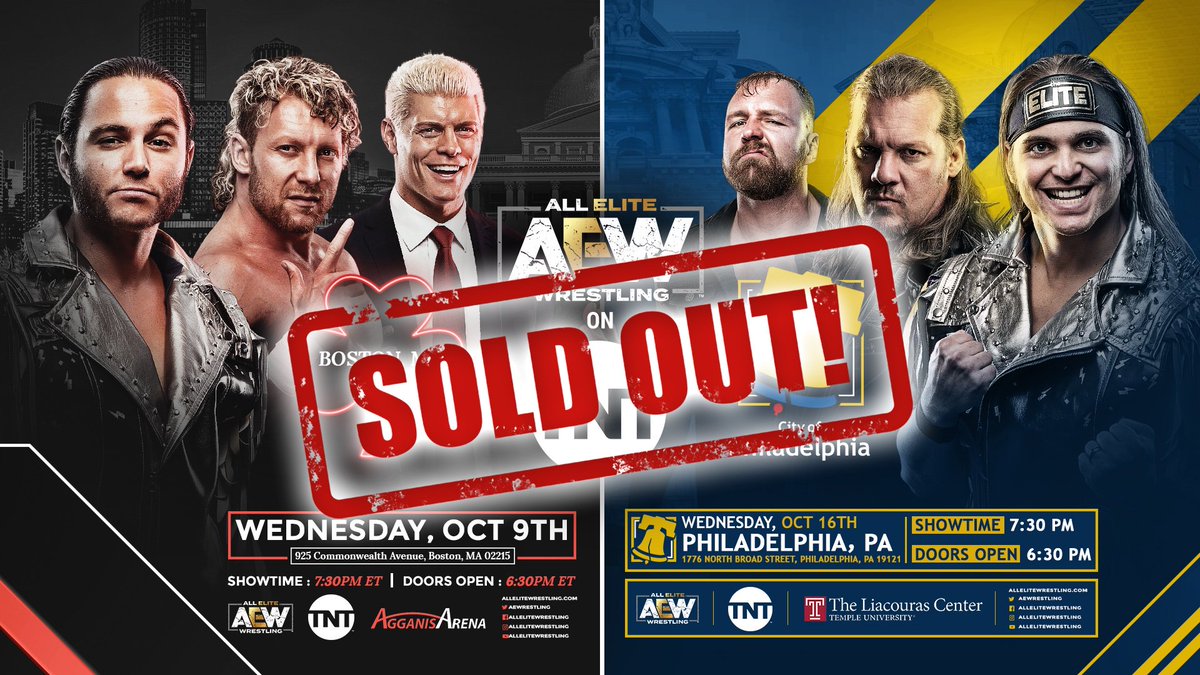 AEW's tweet photo. #ThankYou Boston and Philadelphia https://t.co/5xbuUJS810