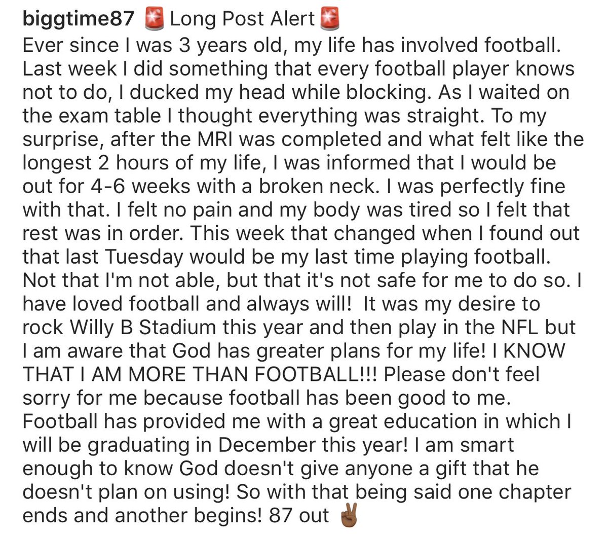 Kiel Pollard done with football (broken neck) USC Sports