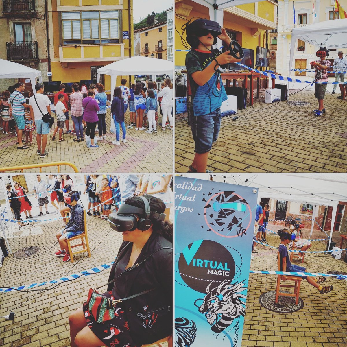 BurVirtualMagic's tweet photo. Jornadas culturales en #pradoluengo #Burgos Gracias por confiar en @virtualmagicburgos para la mejor #realidadvirtual Estamos en Federico García Lorca 17 Acércate o llama al 663275000 y te informamos sin compromiso. #ocio #oculus #vivepro #htc #cultura #virtualreality #VR #verano https://t.co/wKIH9qOMvw