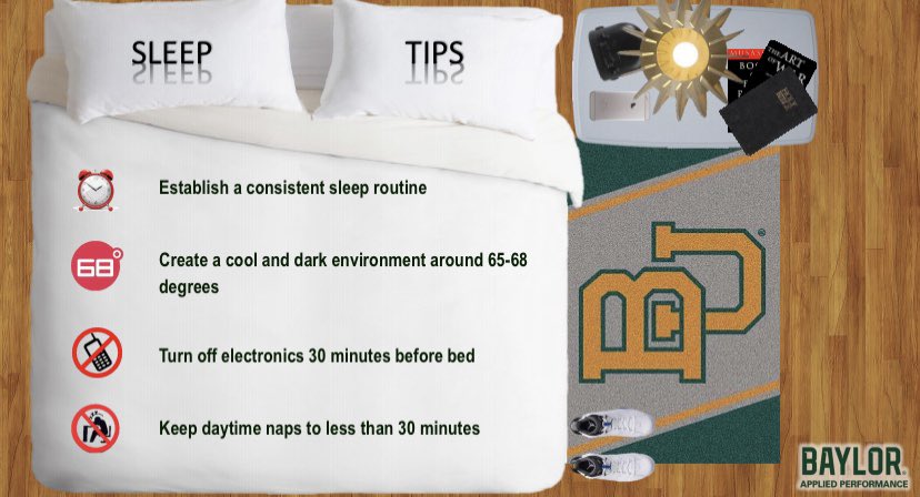 DrCoachNelly's tweet image. As we get close to starting school up, consider how our sleep environment impacts our day-to-day and long-term recovery. Here are some tips to maximize a night’s sleep!