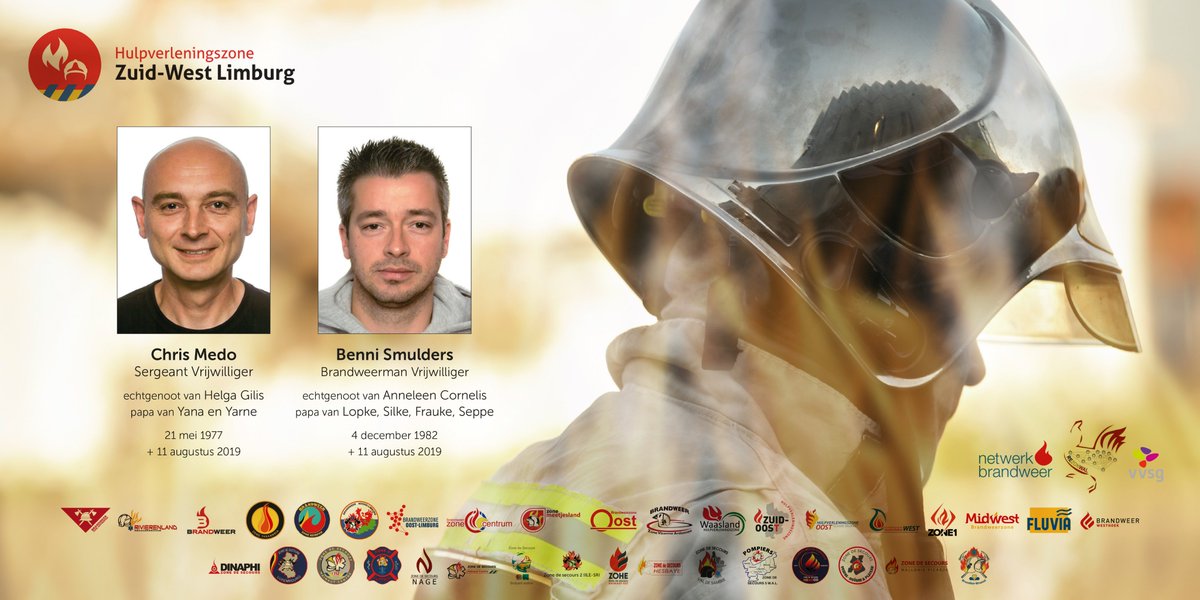 Diep bedroefd nemen alle hulpverleningszones afscheid van collega's Chris en Benni. Voor altijd in ons hart.♥️