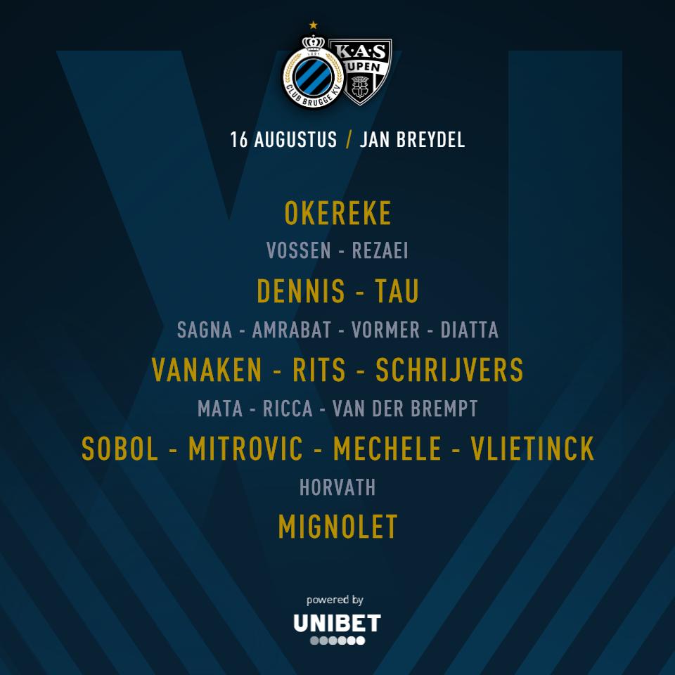 ClubBrugge's tweet image. Hier zijn jullie Brugse XI voor #CluEup! 🔥