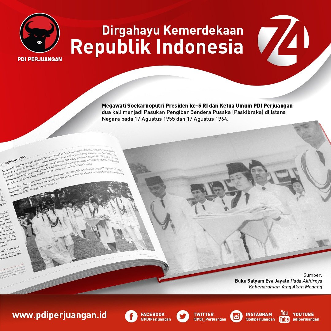 Dirgahayu Kemerdekaan Republik Indonesia ke-74

#PDIPerjuangan
#DirgahayuIndonesia74
#SDMUnggulIndonesiaMaju
#HUTRI74TH