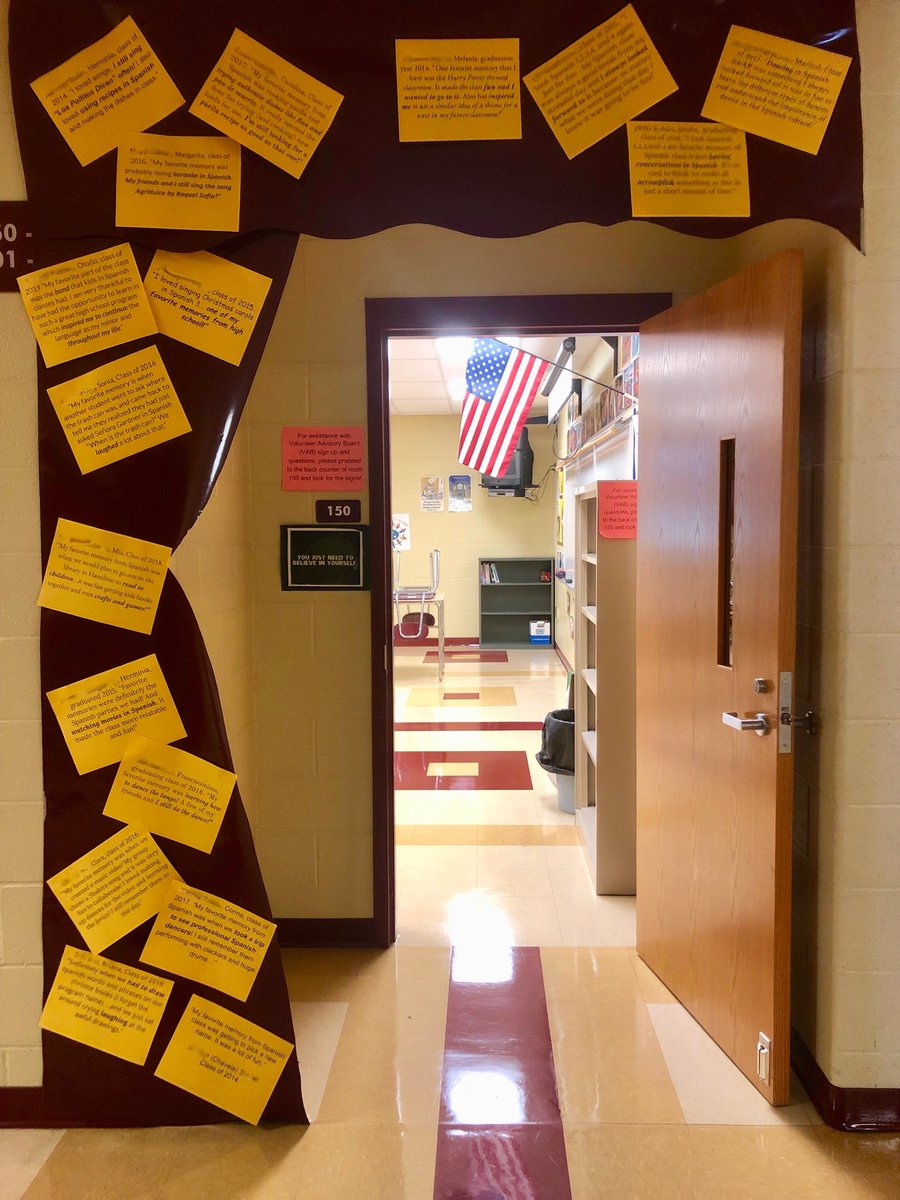 angardner06's tweet photo. You know you work in a great community when you ask former students to complete some homework--and they do! Thank you, alumni, for sharing your memories and welcoming our incoming Spanish I classes! ¡Gracias! #RossBetterTogether #GoRams @RossRams1 @RossRamsSupt @RossRamsLearn https://t.co/9EVqg01ZCw