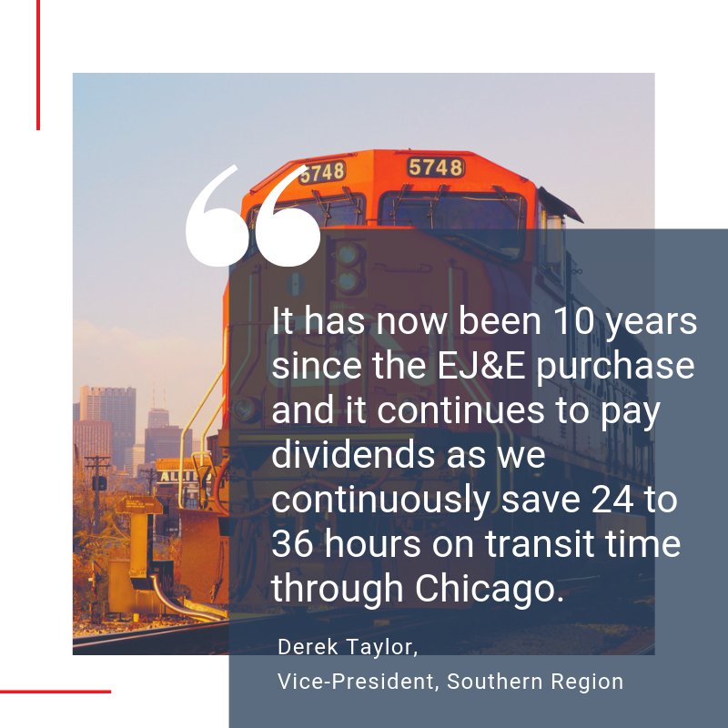 CNRailway's tweet photo. FACT: CN’s one of a kind Chicago bypass continues to optimize CN’s network for speed and market opportunity in the American Midwest. 
#FridayFact https://t.co/FMGj6O5Gxe