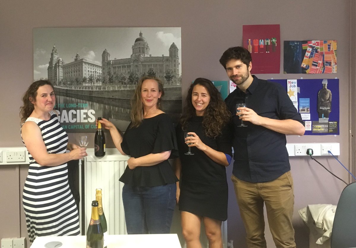 ICCLiverpool's tweet photo. The end of an era at ICC towers... We’re toasting #TheJohnFosterYears together. More to follow on the legacies of #Impacts18 after a few more bottles of prosecco. #TheTeamthatDrinksTogetherstaysTogether ✊🥂🍾😜 https://t.co/yJ3XpmHHZM