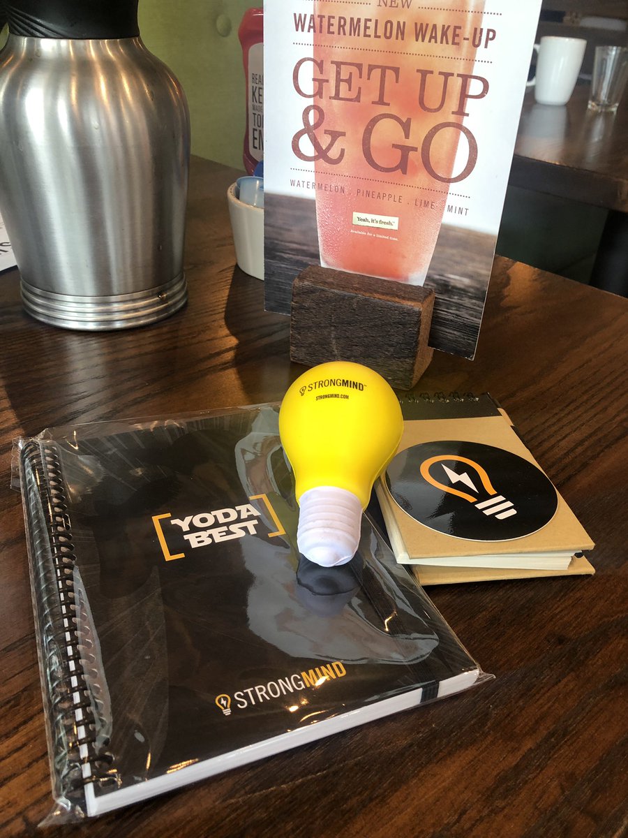 CoreyAppelbaum's tweet photo. Enjoyed a #StrongMindED breakfast  #FirstWatchChat the other day with my friend @JenWilliamsEdu!  As you can tell by the swag pic I bet my colleagues @StrongMindEdu probably felt their ears ringing as well (as did I a bit yesterday but that’s a different story)💡💡💡 https://t.co/0dEZU9gal4