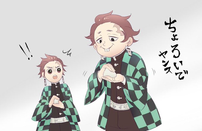 茶臼山もちさんがTwitterに投稿した竈門炭治郎(鬼滅の刃)のイラスト。
