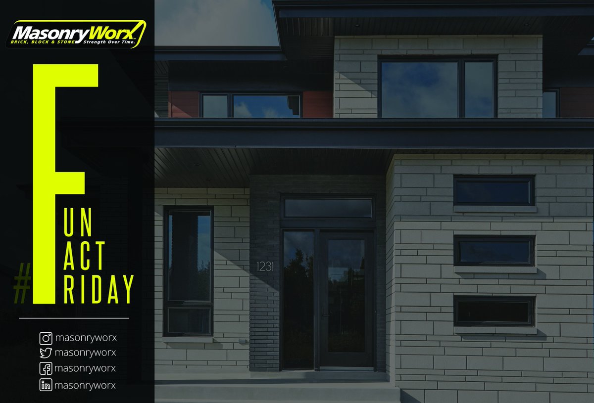 Did you know that #masonry has the sound attenuation properties ideally suited for higher densities for example apartment complexes, homes near rail lines etc.? #happyfriday #funfactfriday