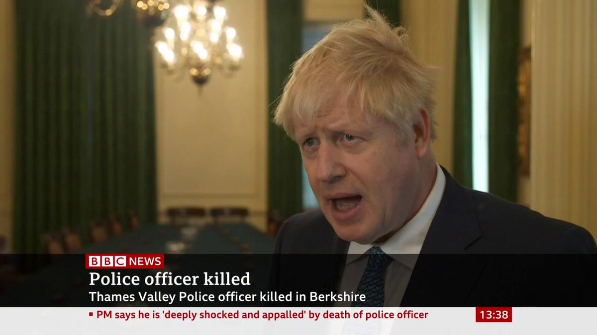 Boris Johnson pays tribute to PC Andrew Harper's bravery, calling his killing while investigating a reported burglary "a mindless and brutal crime"http://bbc.in/31Hbrks