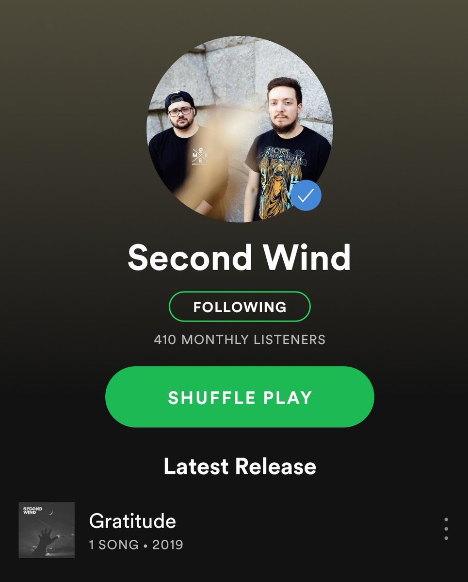 SecondWindHC's tweet photo. We are on a Spotify playlist with the likes of TOOL, Erra, As I Lay Dying, and more! Check it out and follow our artist page. New stuff coming soon! 

#FridayFeeling #Metal #Hardcore #Music #Spotify https://t.co/eO3tF9q0mT