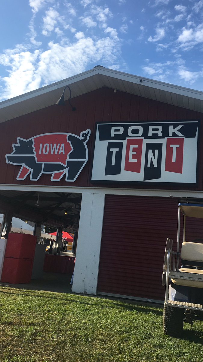 We’re serving today at the <a href="/IowaPork/">Iowa Pork Producers</a> Pork Tent at the #IowaStateFair. Stop by to say hi and enjoy some delicious #pork!