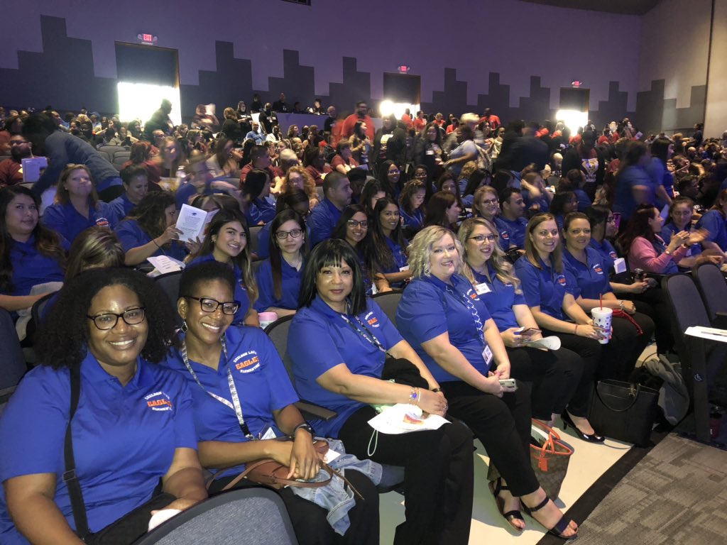 LakeEagles's tweet photo. Sheldon Lake staff are thrilled to be at Sheldon ISD convocation and celebrate the start of a new school year!  @SheldonISDPD #OneTribe https://t.co/KC4szRiVuX