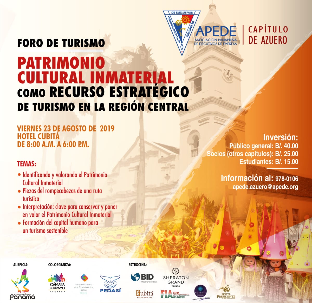 noelopez22's tweet photo. Participa del foro Patrimonio Cultural Inmaterial como Recurso Estratégico de Turismo en la Región Central @DenunciaChitre @chitreano100 @Chitreanos @TurismoPTY @LoMejordeAzuero @VivaAzuero @azuerenses @ArtMusicPa @centroreserva @mundoturismo_pa @TurismoPMA @Herreranos https://t.co/brCuZ6BF1Q