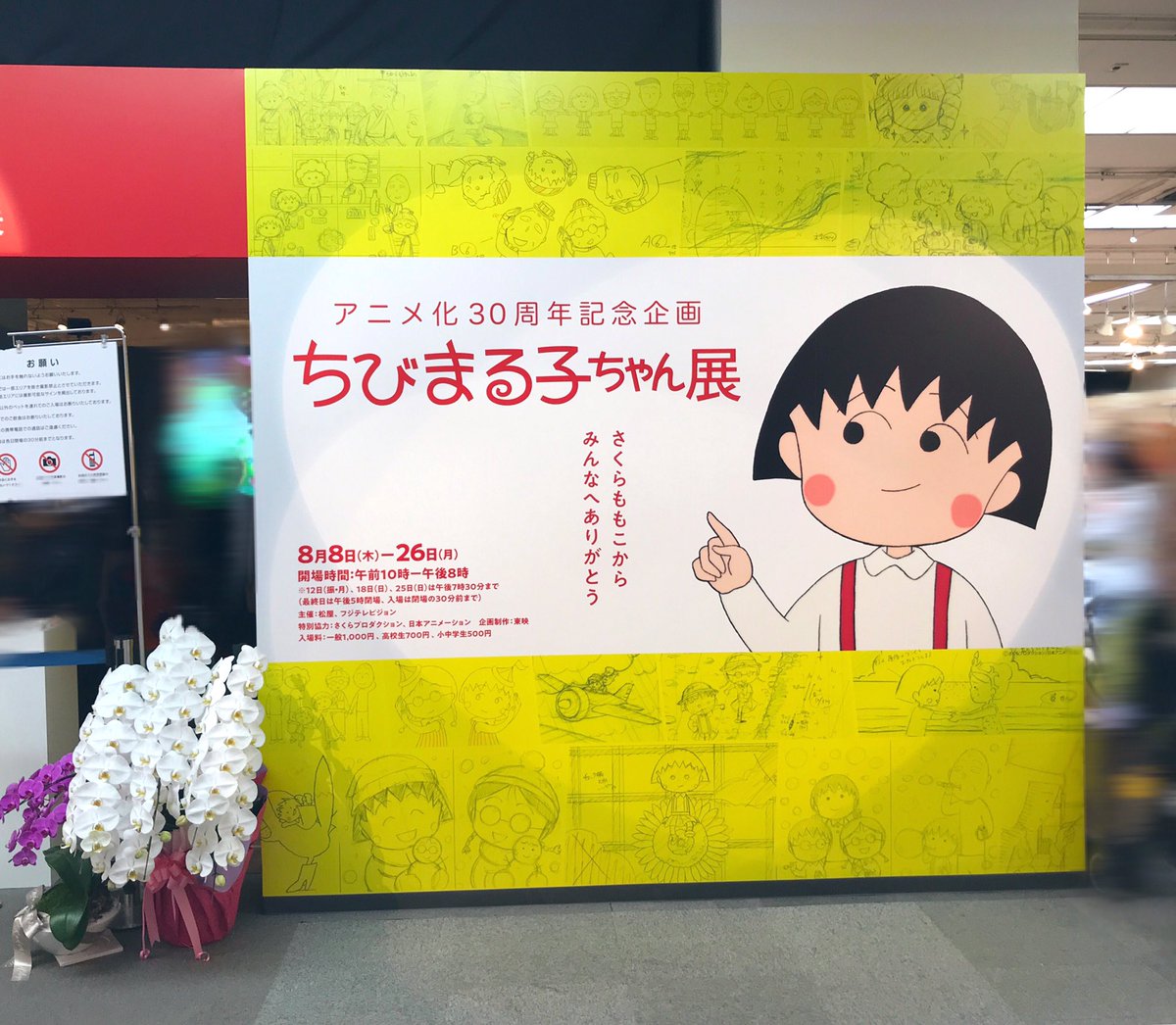 Uzivatel えりん Na Twitteru ちびまる子ちゃん展へ行ったよ 知ってる回のセル画展示見るとテンション上がる アニメの展示なのですが 2期の途中までさくらももこが関わっているので 原作成分もモリモリでした さくらももこのイラストやら絵コンテやら